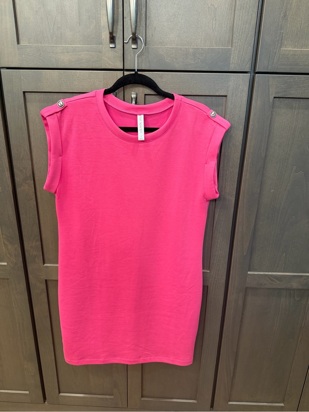 Dear Scarlett Hot Pink Sleeveless Shift Dress NWOT Size M